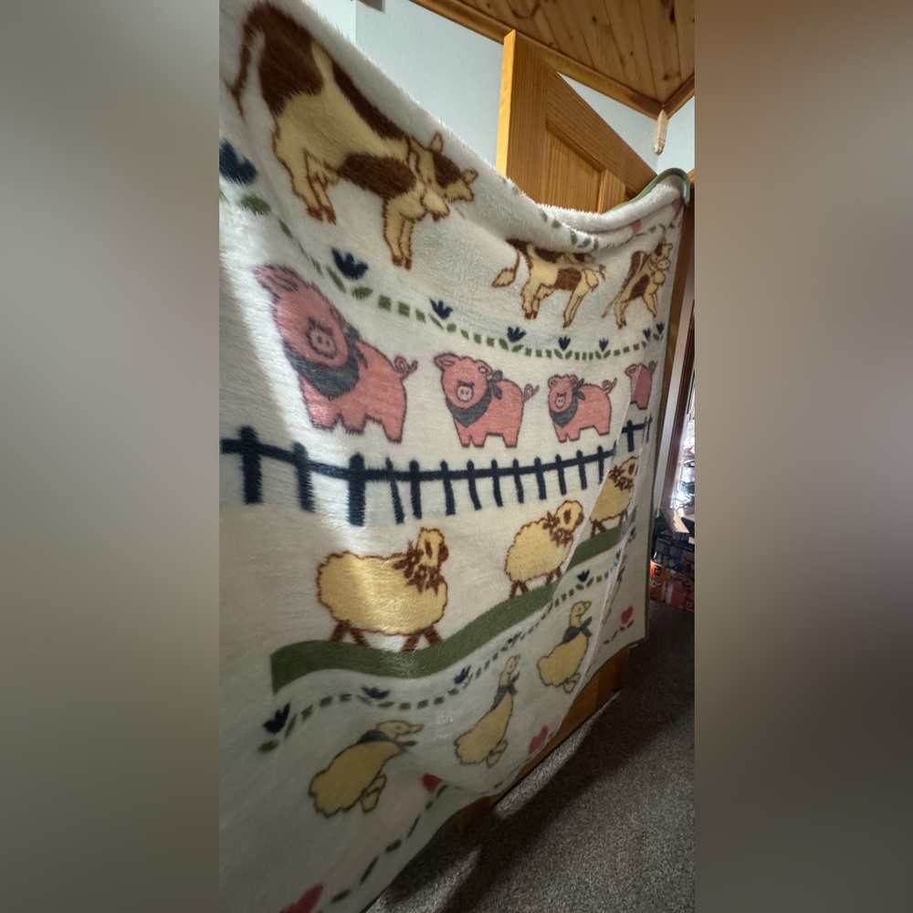 Farm Animal Patterned Blanket